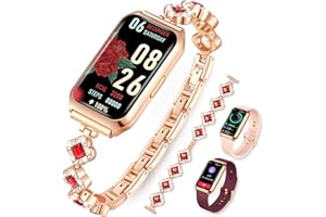 Homailida Smartwatch Damen, 1.47" HD-Display Sportuhr Fitnessuhr Menstruationszyklus Herzfrequenz/SpO2/Schlaf, IP68 Wasserfest Sportmodi Smart Watch für iOS Android