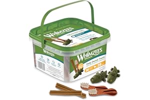 WHIMZEES by Wellness, Friandises Naturelles pour l'Hygiène Bucco-Dentaire à Mâcher pour Chien de Taille Moyenne, Boîte de Variété, Taille M, Boîte de 28 Pièces