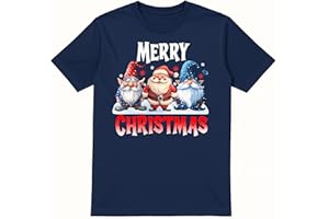 PB TECH Christmas T-Shirts - Three Gnomes Family Merry Christmas T-Shirt, Unisex Adults Merry Xmas T-Shirt - Funny Santa Shirt for Women and Men Unisex