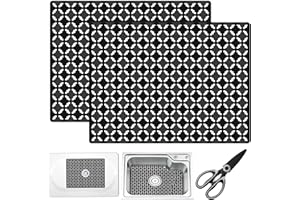 E-GREETSHOPPING 2 Stück Spülbeckenmatte, 30 x 40 cm Silikon Spülbeckeneinlage mit einer Schere, Zuschneidbar Schutzmatte für Spülbecken, Abtropfmatte Spülbeckenschutz für Edelstahl & Keramikspülen,Trocken von Besteck