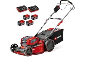 Einhell Professional Tondeuse à gazon sans fil GP-CM 36/52 S Li BL (4x5,2Ah) Power X-Change (36V, moteur brushless, Coupe à 52cm) Livré avec 4 Batteries 5,2 Ah et 2 Chargeurs doubles