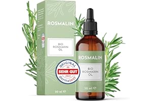 Rosmalin® Rosmarinöl Haare | 100% Bio | Dermatologisch getestet - für Frauen & Männer geeignet - Reine Naturkosmetik für Haare & Kopfhaut - Pflegende Kopfhautbehandlung