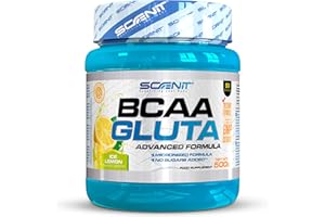 SCENIT REDEFINING YOUR BODY BCAA Poudre - BCAA GLUTA - 500 g - Bcaa Glutamine - L Glutamine - BCAA - BCAA 2.1.1 - BCAA en poudre, Acide aminé, amino acids - Leucine, Valine, Isoleucine - acides aminés, glutamine poudre (Citron)