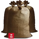 NOOR PREMIUM Jutesäcke 3er Pack Gr.S 60 x 105 cm I 3x Multifunktionaler Jutesack I Winterschutz für Topf- & Kübelpflanzen I F