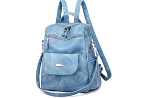 UBAYMAX Zaino Casual in Pelle PU,Borsa Scuola Multifunzione,Borse a Zainetto da Donna Moda,Daypack Viaggio Multitasche,Borse Donna a Spalla per Shopping