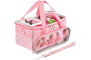 OUKNAK Tragetasche für Toniebox, Aufbewahrungstasche für Tonie Charaktere mit Schultergurt und Griff, Home Outdoor Handtasche für Toniebox 2 Audio Player und Puppen (Pink)