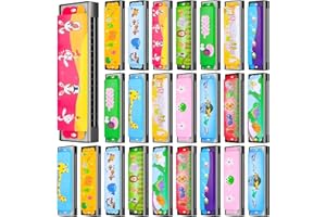 LZMDISU 24Pcs Harmonica for Kids, Lightweight Cartoon Harmonicas with Double Row of 16 Holes, Harmonicas for Toddler, Kids, Adult Beginners' Musical Instrument Toy Present (Over 3 Years Old)
