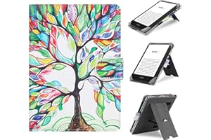 HoYiXi Universal Case for 6-6.8 Inch Pocketbook/Tolino/Sony E-Book Reader 6.8 Inch Kindle Paperwhite/6 Inch Kindle 2022 & 2019/Kobo Clara HD/Kobo Clara 2E Case Cover with Stand, Tree