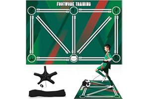 MIAOKE Tapis d'entraînement Football, Tapis d'entraînement de Pas de Football, Tapis d'entraînement de Football pour Tous Les Niveaux, Tapis d'entraînement de Jeu de Football antidérapant