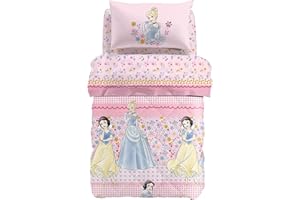 Caleffi 16870, Cotone Disney Princess Romance Trapunta per Singolo Letto, Taglia Unica