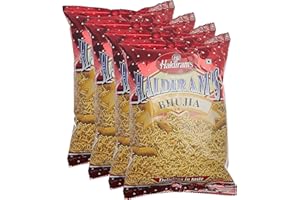 ONE STOP DEALERS Haldiram’s Savory Snacks – Easy to Carry Anywhere – Crispy, Crunchy & Spicy – Delicious Indian Namkeen Snacks – Made With Authentic Taste – Enjoy At Tea Time (Bhujia, Pack of 4)