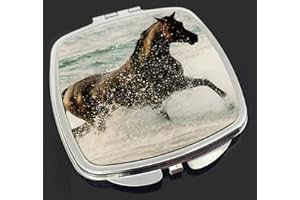 Advanta Group Black Horse in Sea Make-Up Compact Mirror Stocking Filler Gift