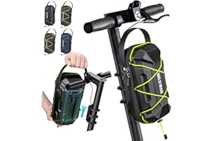 Jeebel Bolsa para Scooter Eléctrica 2L/3L - Manillar con Soporte de Liberación Rápida Gran Tamaño y Cordón Elástico Multicolor - Delantera para Xiaomi Sedway Ninebot(3L)