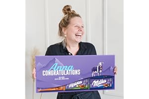 Riesen Milka Schokoladentafel personalisiert mit Namen & Botschaft - Personalisiertes XL Mega Milka Schokoladengeschenk mit 9