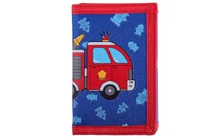 sundee RFID Blocking Wallet for Kids/Slim Cartoon Wallet with Zippered Pocket/Trifold Canvas Outdoor Sports Wallet, Truck