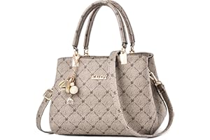 FORRICA Women Handbag Exquisite Pendant Shoulder Bag Elegant Maple Leaf Top Handle Bag PU Leather Handbags for Ladies