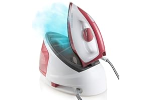 DOMO DO7114S Centrale vapeur - 5 bars - 1,2L - 2400 W - Vapeur continue - Blanc/Rouge