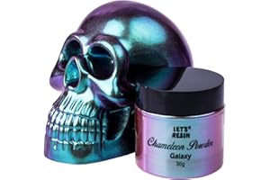 ‎LET'S RESIN LET'S RESIN Glimmerpulver, 30 g Color Shift Glimmerpulver für Epoxidharz/Becher, Galaxie-Chrom-Pulver-Pigment für Nägel, Kunst, Malerei, Seifenherstellung, Kerzenherstellung, Schleim