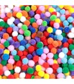 GWAWG 2000 pompon assortiti, 10 mm, morbidi e colorati, in feltro, per artigianato, arti e decorazioni fai da te
