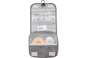 SJFNJN Ostomy Colostomy Travel Bag Hanging Ostomy Supplies Bags for Ostomy Colostomy Foley Catheter, Medical Supplies Ileostomy Ostomy Pouch Accessories Hanging Toiletry Organizer (Gray)