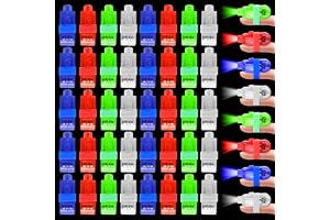 40 sztuk lampek LED na palec z kolorowymi lampkami na palec, kółeczkami świetlnymi, latarki LED do nakładania na palce, latarki na palce na imprezy, bale, dyskoteki