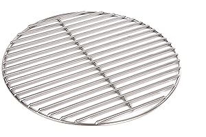 WIMI Massiver Grillrost Ø 40 cm aus Edelstahl rostfrei und elektropoliert 6 mm für Grill rund, Kugelgrill, Feuerschalen Grillschalen Rundgrill