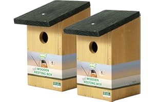 HANDY HOME & GARDEN 2 x Handy Home and Garden Nido di Uccelli Selvatici e da Giardino o Casa, Trattato a Pressione Realizzato Con Legno FSC 100%, Foreste Ecosostenibili Sostenibili