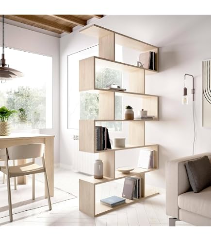 Libreria Design Zig Zag Scaffale Mensola Moderna 6 Vani A Giorni E Ripiani Mobile Per Libri Per Soggiorno Salotto Camera Studio 143 X 1449 X 279 Cm Grigio Cemento 87947057