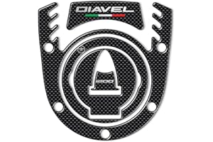 labelbike - Kit Autocollant 3D Protection Bouchon Du Réservoir Compatible Moto Ducati Diavel
