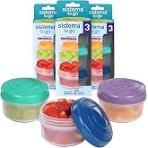 Sistema Snack Pots Mini Bites TO GO | 130ml | Stackable Snack Containers | Stackable Snack Boxes Airtight &amp; Leak Proof Freeze