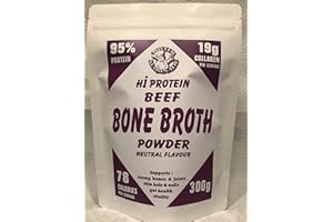MISTER MARINADE Beef Bone Broth Powder 300g, Neutral Flavour. 100% Natural Collagen & Protein Bone Broth from Sweden. Nutrition for Healthy Joints, Skin, Hair & Nails