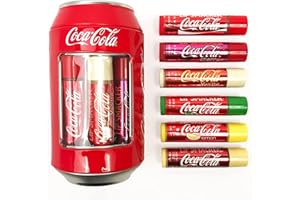 Lip Smacker - Collection Canettes Coca-Cola - Ensemble Baumes à Lèvres de Différents Parfums - Cadeau Sucré en Canette Classique à Collectionner - Emballage Cadeau de 6 Pièces