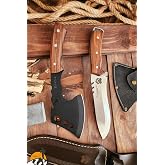 2 Li Outdoor Ax Knife Set Camping Ax Knife Chef Knife Pruning Ax Lzout1
