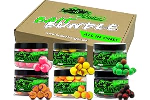 ANGEL-BERGER Magic Baits Bait Bundle Premium Two Tone Pop Ups All in One Set Pop Up Boilies Pack économique Carp Hookbaits Floating Pack économique Bouillettes flottantes