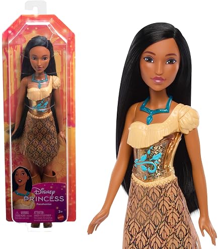 Disney Princess Pocahontas Puppe Von Mattel – Beweglich, Mit Abnehmbarem Rock