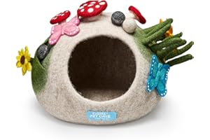 EVEREST DOG CHEW Cat Cave, Felted Cat Cave, Everest Mushroom Cave, 100% Wool, Handmade
