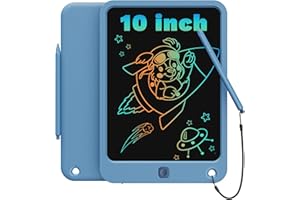 TEKFUN LCD Schreibtafel Kinder Erwachsene 10 Zoll Bunte Zeichenbrett, Spielzeug ab 3 4 5 Jahre Junge Mädchen Zaubertafel Maltafel, Kinder Lernspielzeug Geburtstags Geschenke für 3+ Jahre (Marine)