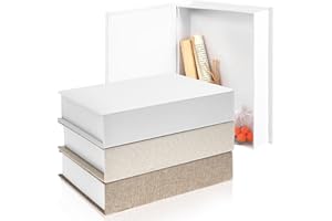 Xaztr 3Pcs Faux Books for Decoration, Faux Books Decor Storage Modern Book Boxes Decor Linen Display Book for Bookshelf Cafe Hotel Home Decor(8.6 x 5.9 x 1.8 Inch)
