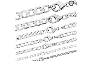hoplo holzenplotz Silberkette Echt 925 Sterlingsilber Panzerkette Silber Halskette - Damenkette und Herrenkette Made in Germany
