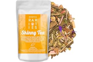 HORTIA SKINNY TEA | Tisana Drenante e Dimagrante Forte a base di Tè Verde e Yerba Mate | Diuretico, Snellente e Bruciagrassi per Perdere Peso Velocemente | Confezione Regalo Salva Aroma | Gusto Limone