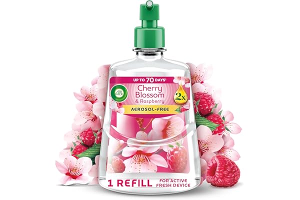 🔥 Air Wick Cherry Blossom & Raspberry Aerosol-Free Automatic Spray Refill 228ml, Lasts up to 70 Days,