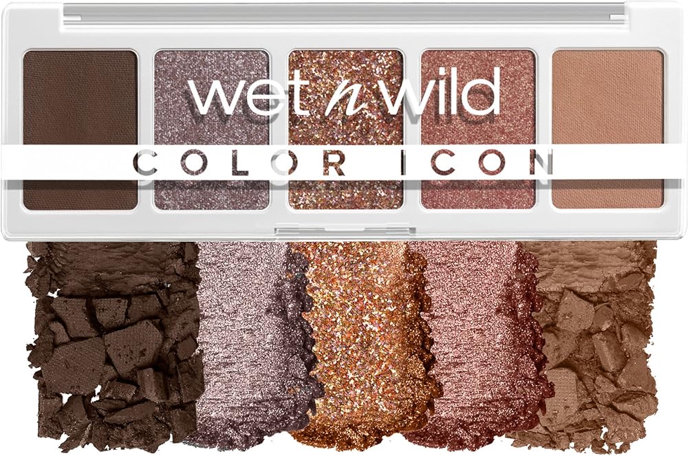 wet n wild Renk Simgesi Göz Farı Makyajı 5 Pan Paleti, Mat, Pırıltı, Metalik, Uzun Aşınma, Zengin Tereyağlı Pigment, Zulüm Ücretsiz - Pembe Camo-flaunt