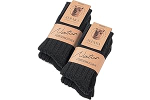 YESWEL 4 Paar Alpaka Socken Herren Damen, Atmungsative Thermosocken Extra Warm, Dicke Wollsocken Wintersocken