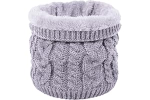 DURINM Braga Para El Cuello Térmica Unisex Color Liso De Lana De Ganchillo Bufanda Hombre Invierno Snood Infinity Neck Warmer Tubular Loop Bufanda Calentador Caliente de Punto