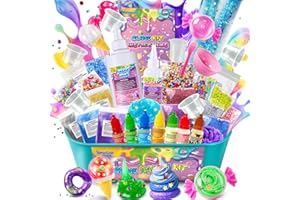 YOPINSAND Slime para Niños Galaxy y Helado – Kit de Slime Galaxy con Purpurina y Brillo en la Oscuridad, Juguete para Niñas, Slime Kit Manualidades para Niñas, Regalos de Cumpleaños para Niños