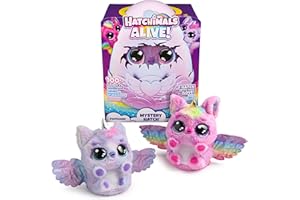 HATCHIMALS Alive Mystery Hatch PUFFICORN Peluche Interactivo Sorpresa y Huevo con Niebla, Luces y más de 100 Reacciones y Sonidos La Magia está en Tus Manos Juegos Infantiles Juguetes Niños 5 Años