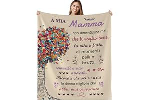MAST DOO Regalo Mamma, Regalo Mamma Compleanno Coperta, Idee Regali Mamma, Regalo Mamma Compleanno da Figlia Figlio,Natale Festa Della Mamma Idee Regalo Mamma 130 x 150cm