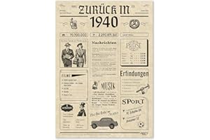 FestySpark Geschenke zum 85 Geburtstag Frau - Schöne Geburtstagskarte 85 Frau und Mann - Geburtstagsgeschenk für Männer 85 - Geburtstagsdekoration 85 Geburtstag Männer und Frauen - Karte 1940