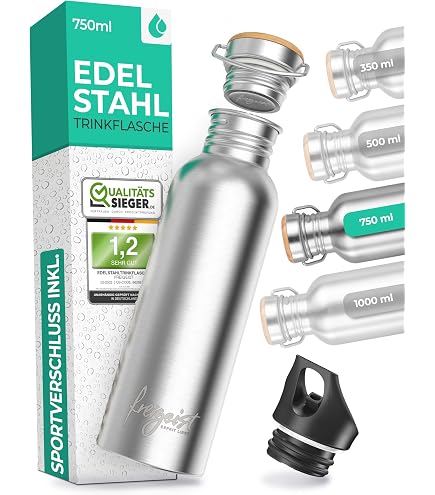 ERYUE Edelstahl-Trinkflasche 1050 Ml Mit Becher 750 Ml – Auslaufsicher, Perfekt Für Outdoor & Sport