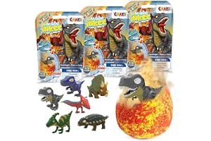 INKEE Dinorex Set 3 Badbomber med Dinosauriefigurer, Musslande Badbollar för Barn, Persikote Doft, 1 av 6 Modeller